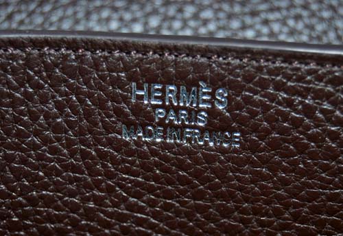 Hermes Steve Togo Leather Messenger Bag Dark Coffee 92111 On Sale - Click Image to Close